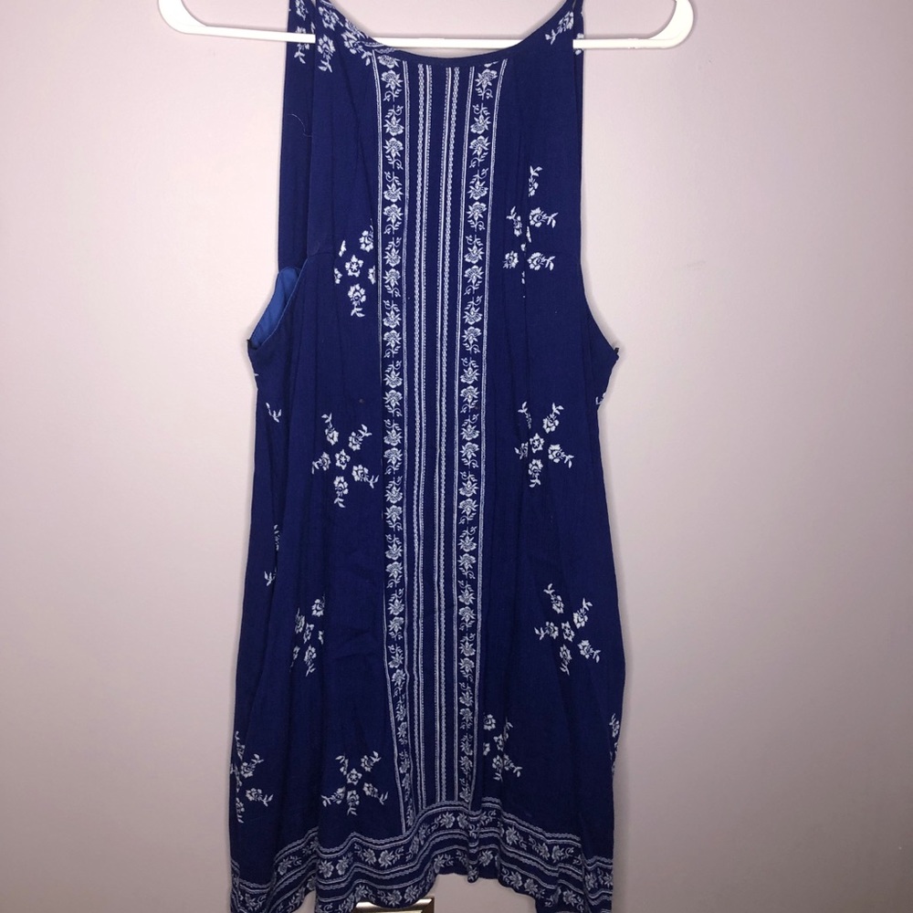 Halter top blue dress